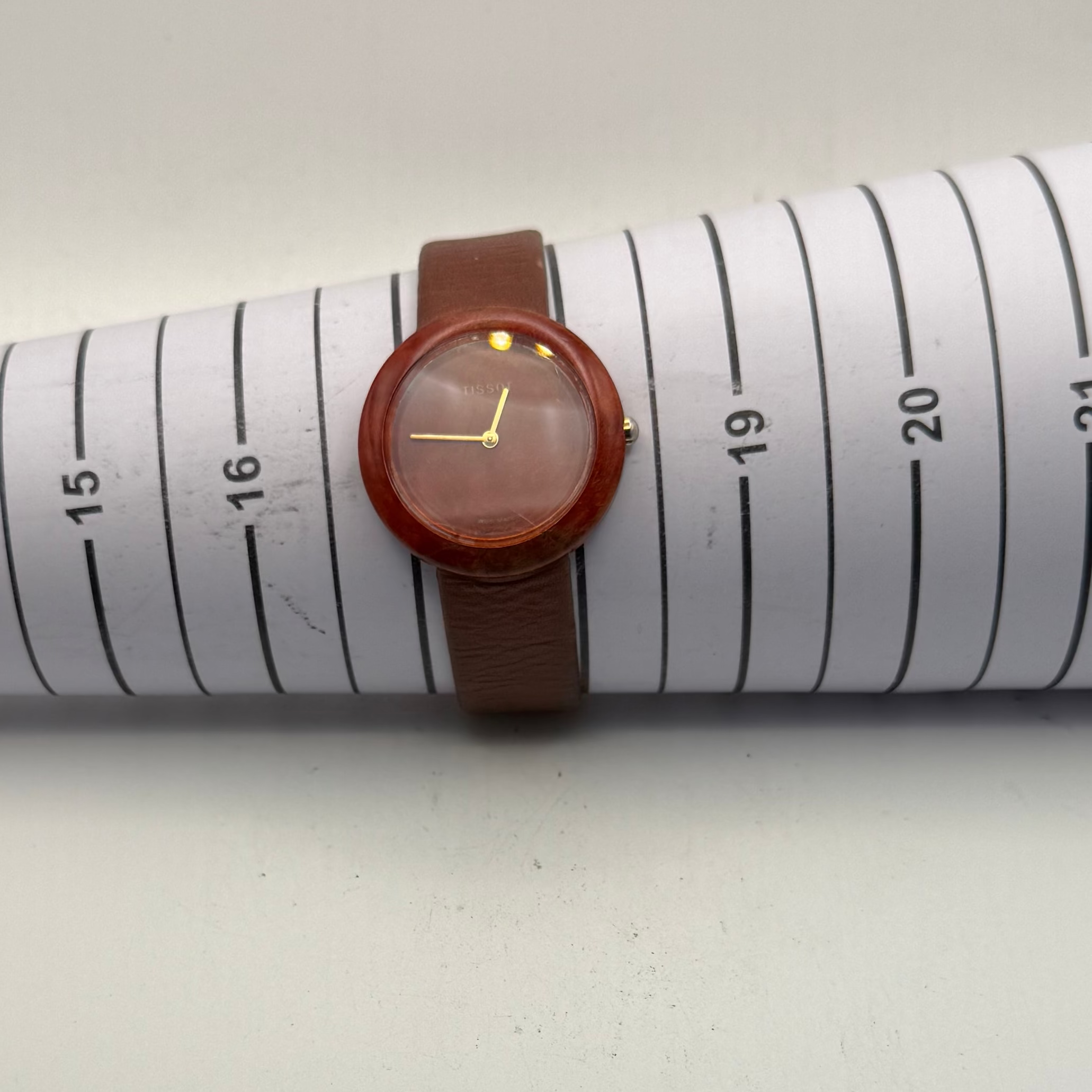 Tissot Woodwatch W150 Swiss Quartz Wooden Case Vintage 33mm Leather Strap (Fully Tested and Working)- £95.00