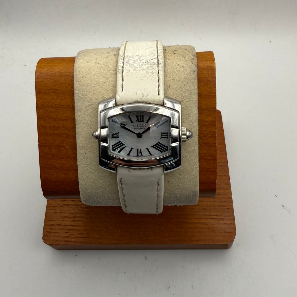 Citizen Eco-Drive Ladies Tank Watch White Dial Roman Numerals B023-S042718- £30.00