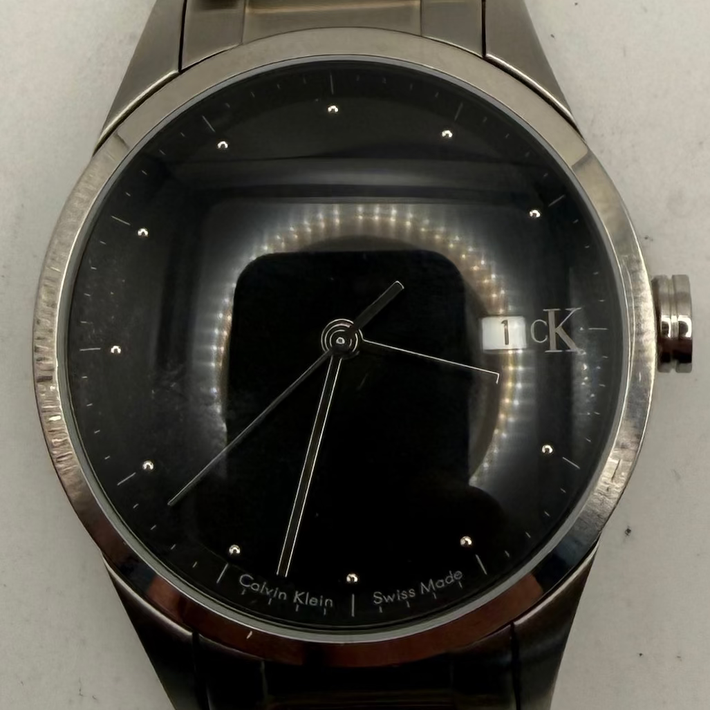 Calvin Klein K2G221 Swiss Made Men's Watch Black Dial Stainless Steel Boxed- £45.00