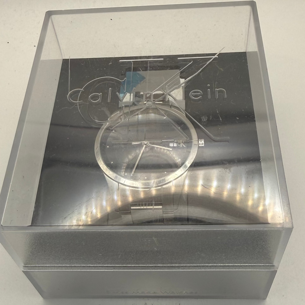 Calvin Klein K2G221 Swiss Made Men's Watch Black Dial Stainless Steel Boxed- £45.00