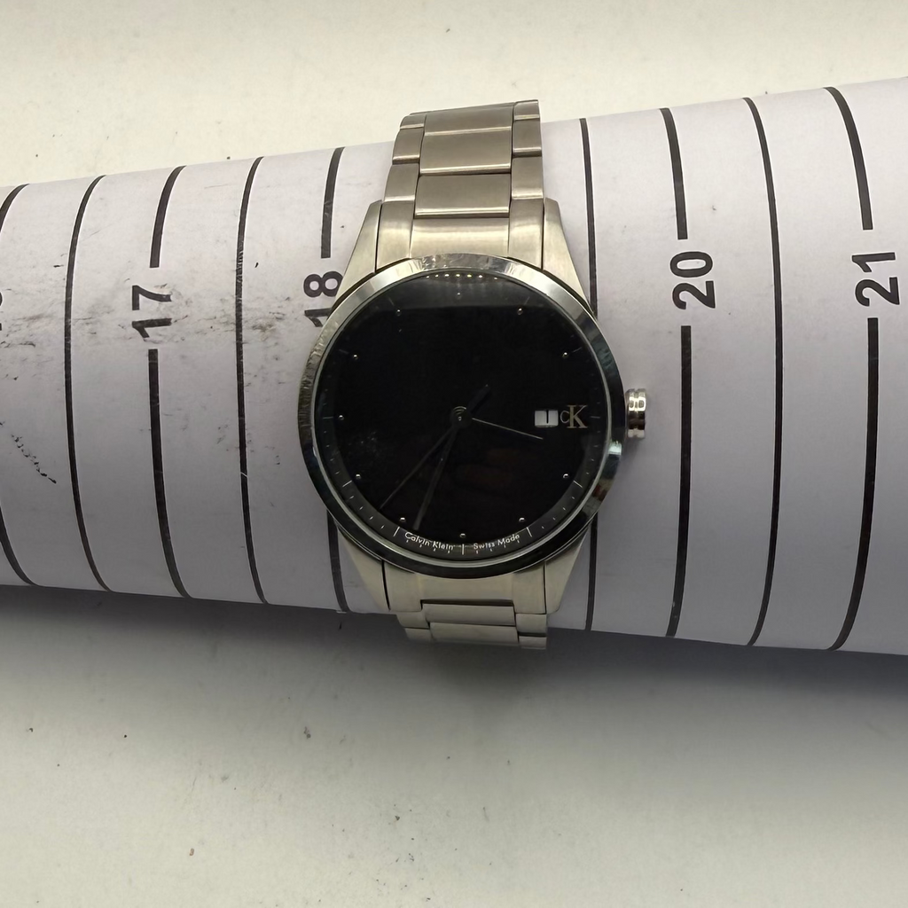 Calvin Klein K2G221 Swiss Made Men's Watch Black Dial Stainless Steel Boxed- £45.00