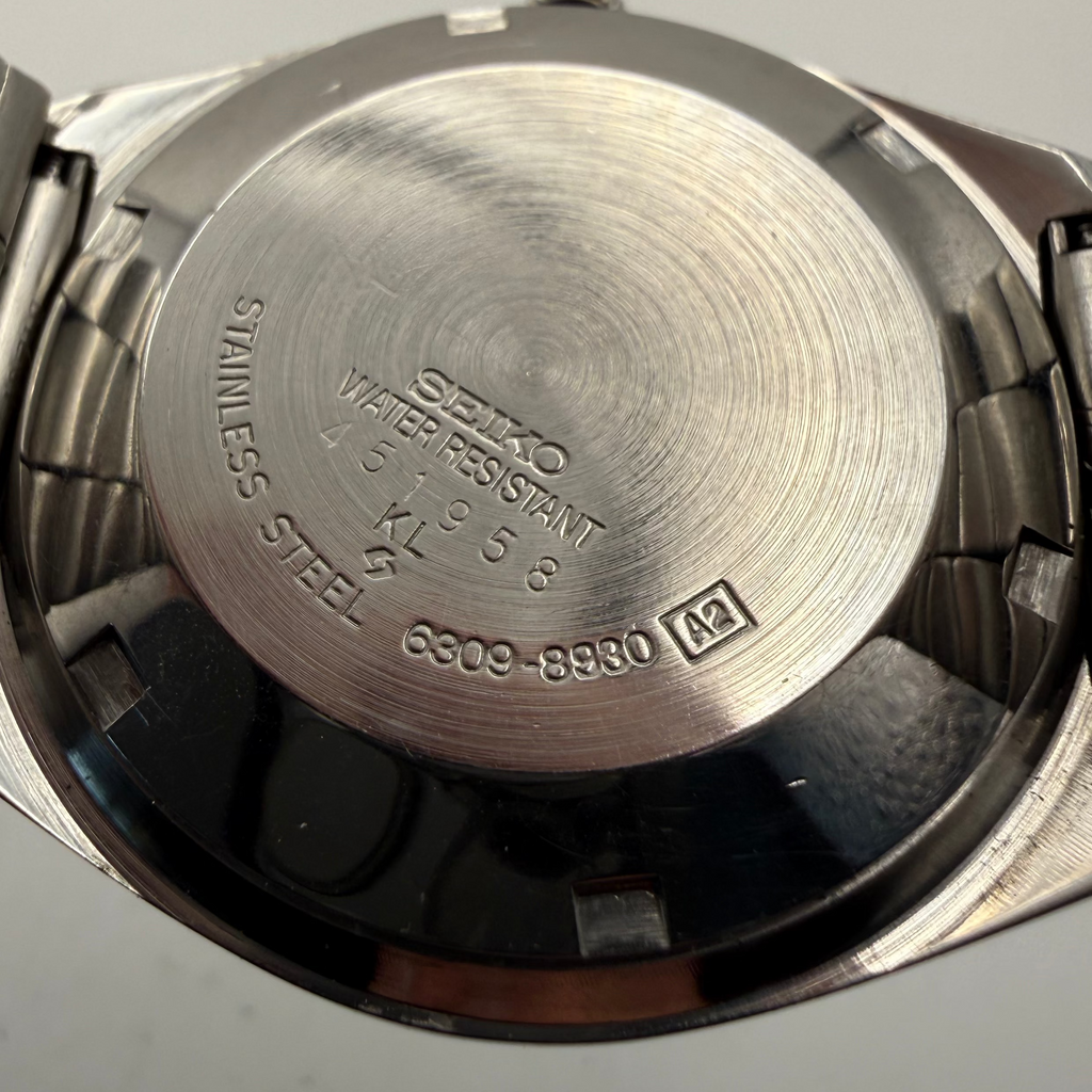 Seiko 5 Automatic Vintage Black Dial Day Date Men's Watch 6309-8930 38mm