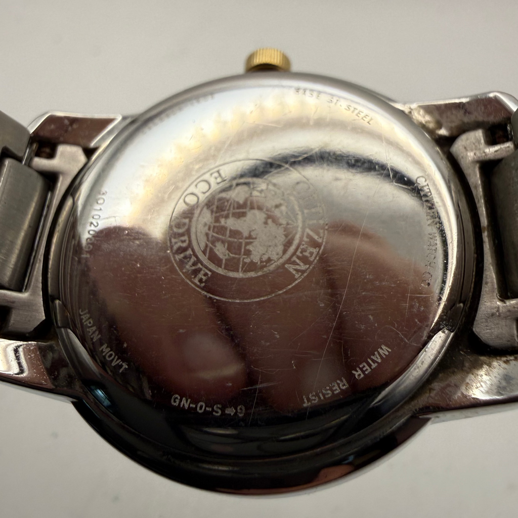Citizen Eco-Drive Mother of Pearl Dial Two-Tone Bracelet Watch – Diamond Style Bezel- £39.95