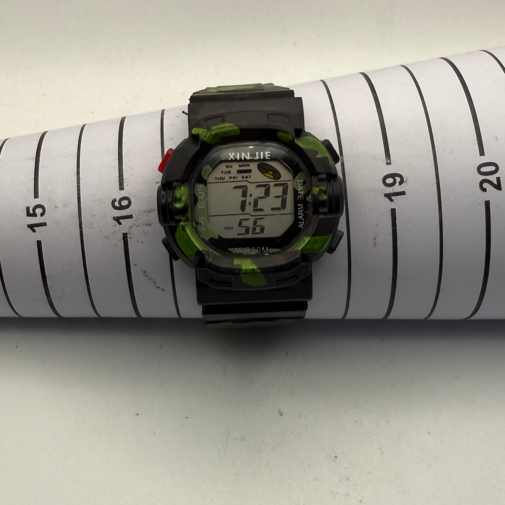 XINJIE Digital Camouflage Children's Youth Watch 39.5mm Black Green- £5.00