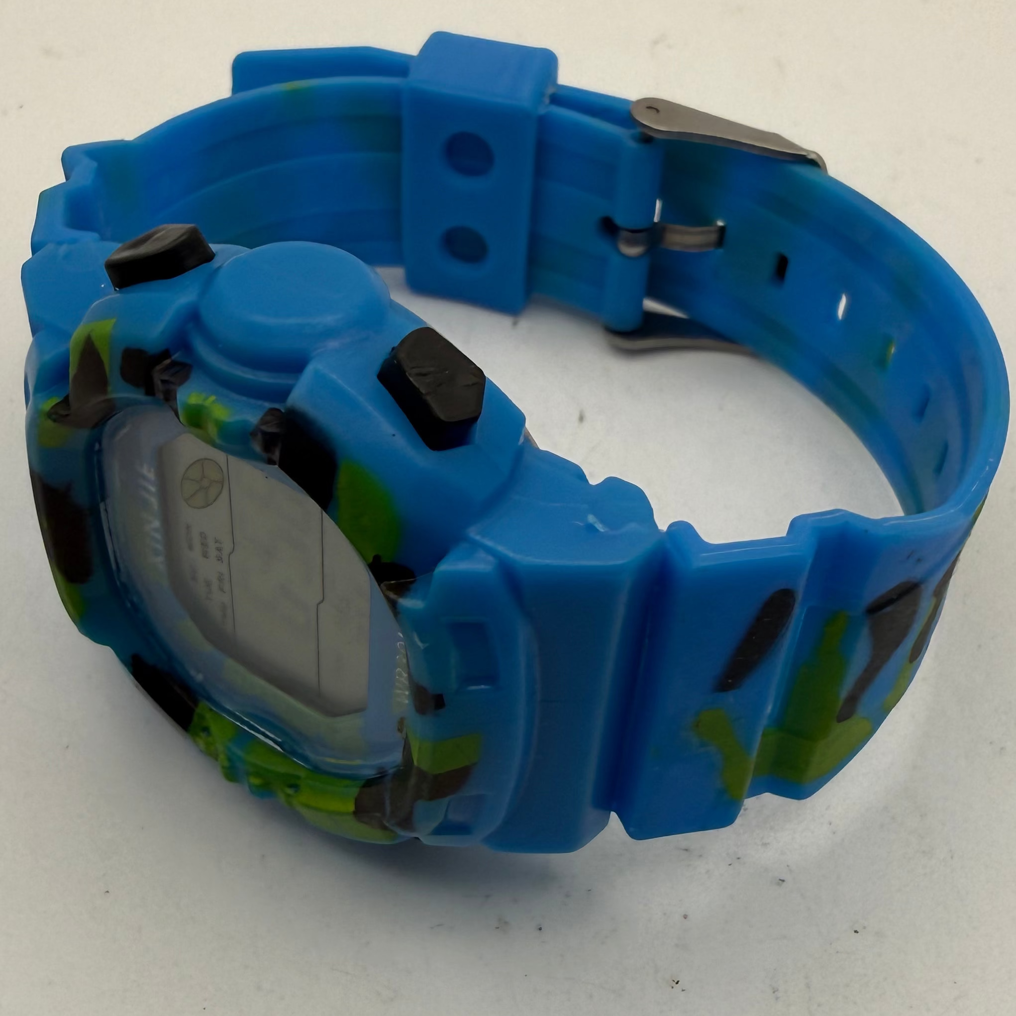 XINJIE Digital Camouflage Children's Youth Watch Blue Green 39.5mm- £5.00