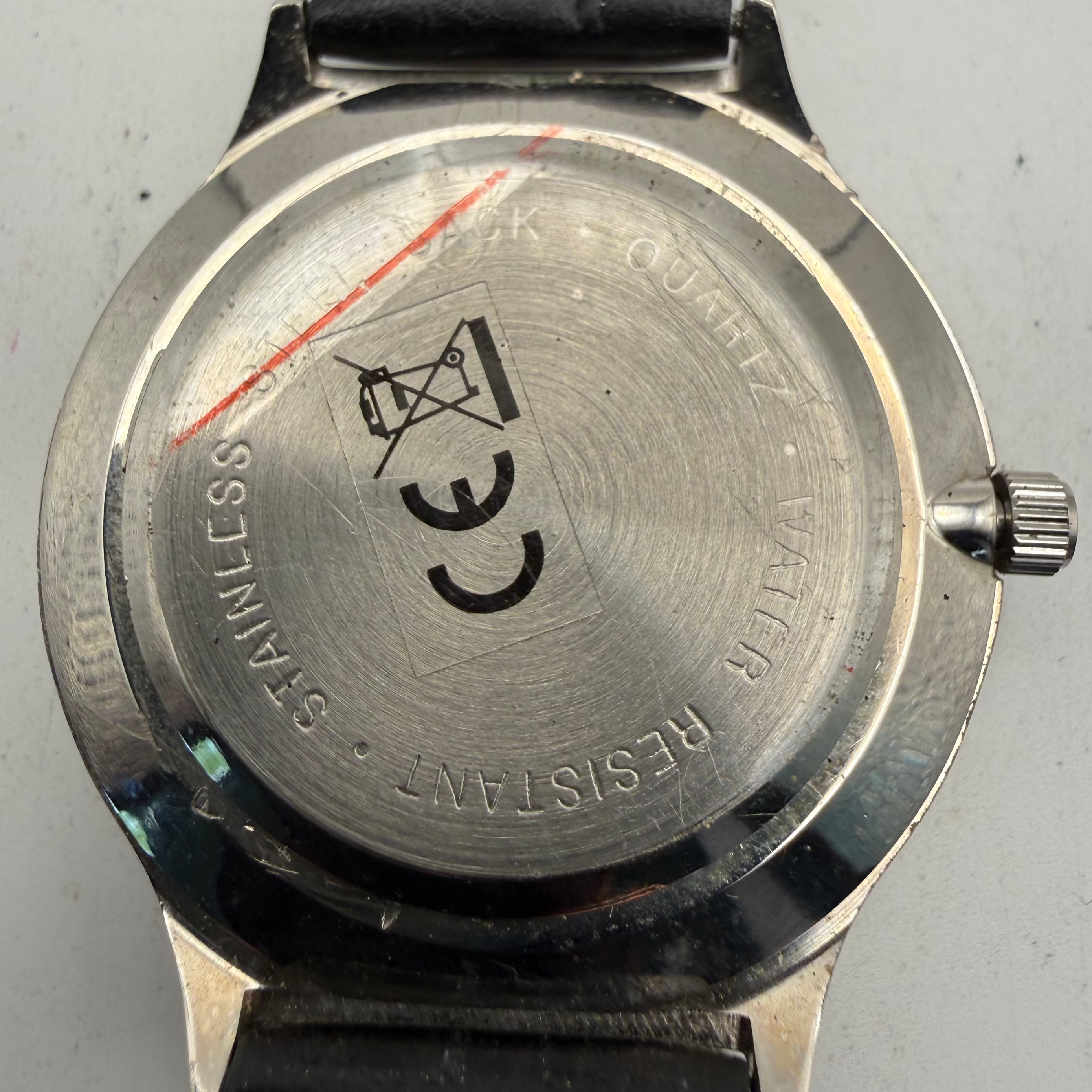 Minimalist Silver Dial Dress Watch Black Leather Strap 40mm- £10.00