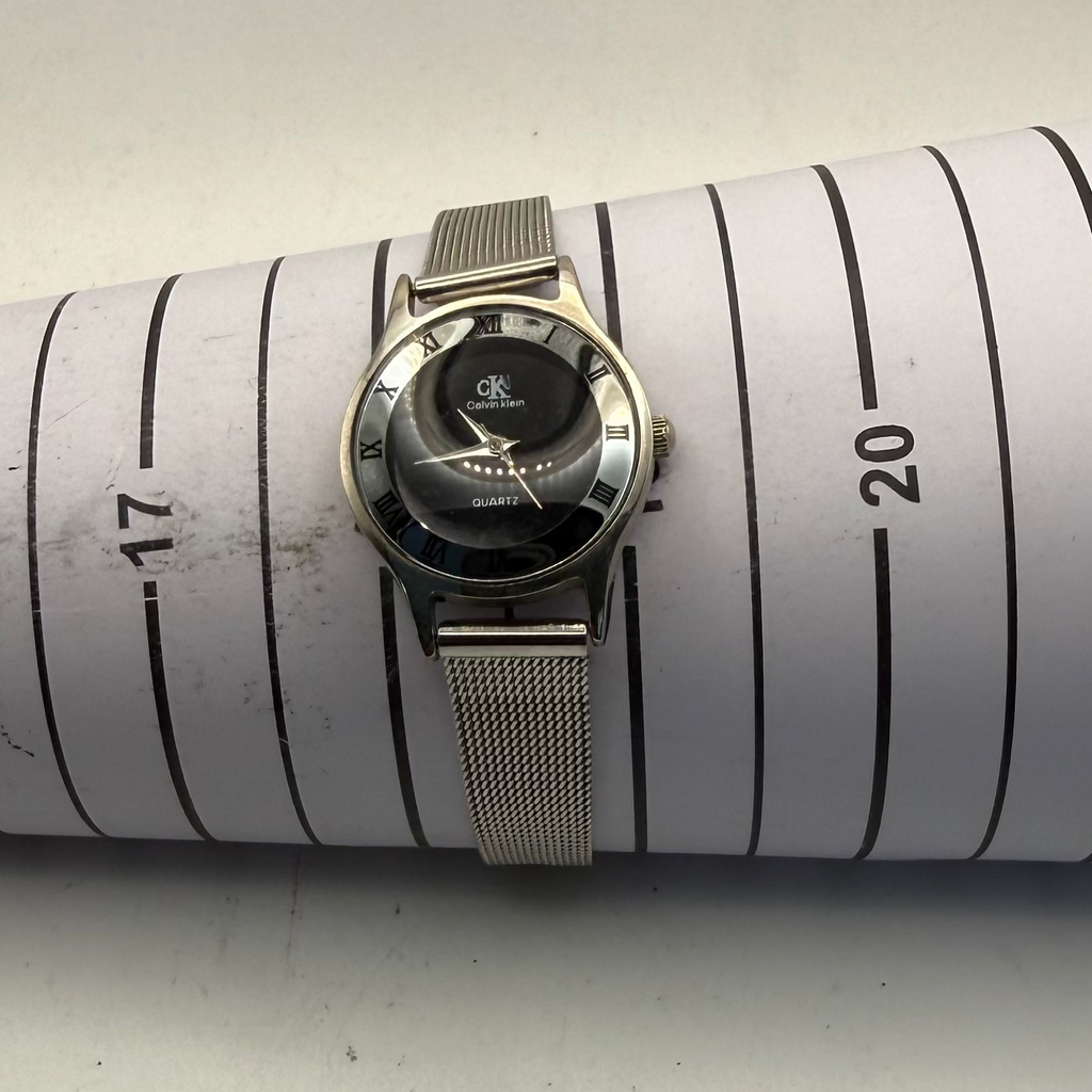 Calvin Klein CK Ladies Black Dial Mesh Bracelet Watch 27mm Quartz (- £25.00