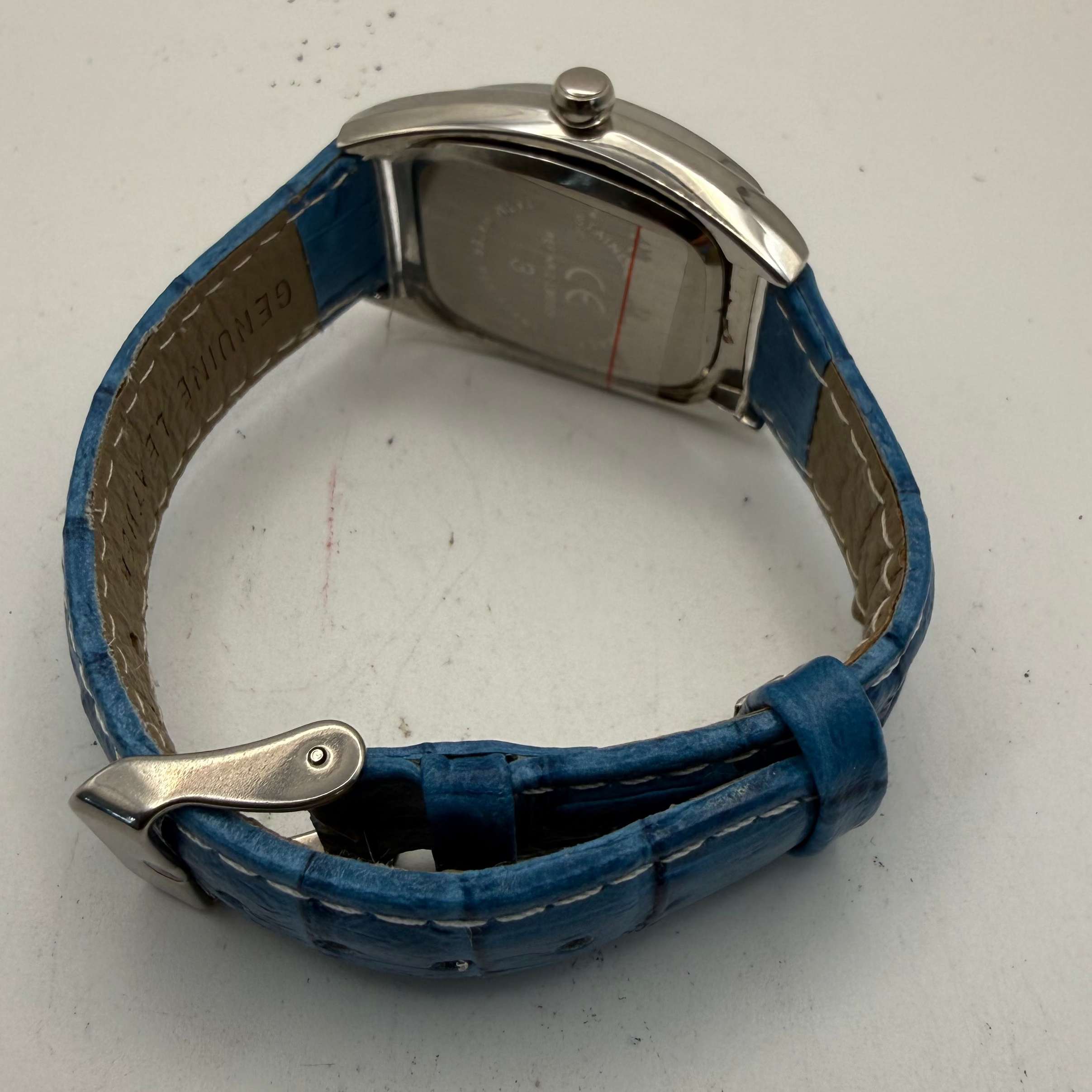 King Quartz Blue Dial Tonneau Ladies Watch 31mm Quartz New Old Stock (Fully Tested and Working)- £25.00