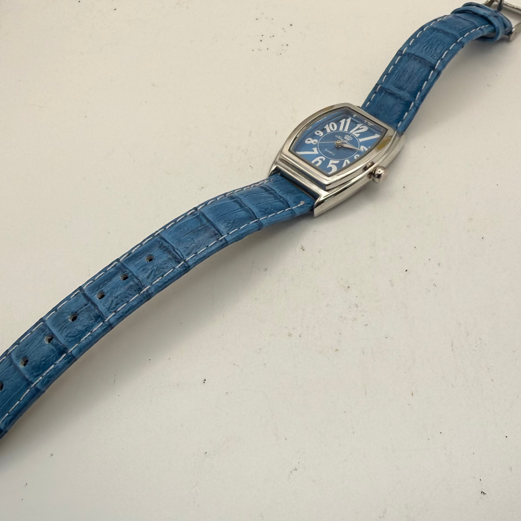 King Quartz Blue Dial Tonneau Ladies Watch 31mm Quartz New Old Stock (Fully Tested and Working)- £25.00