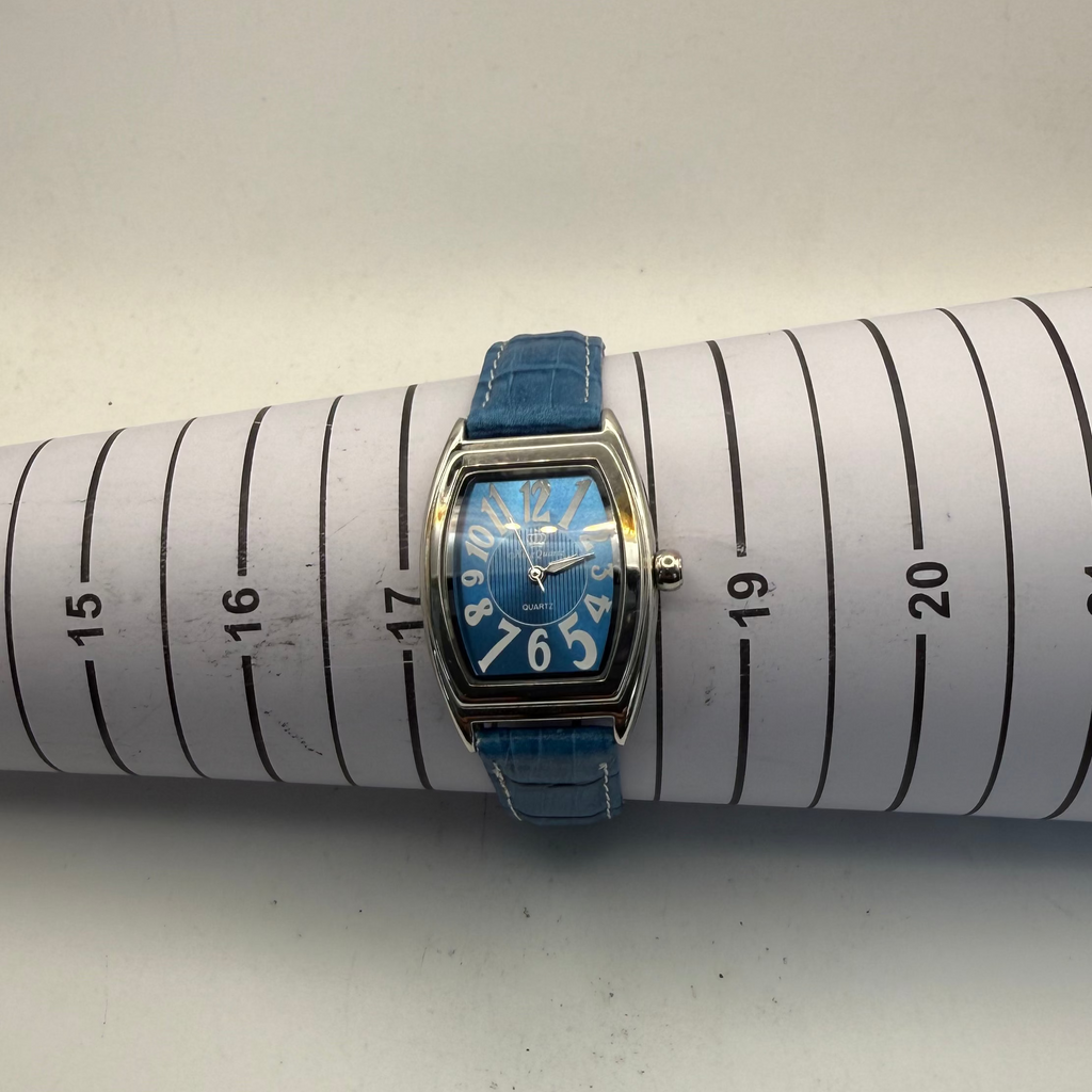 King Quartz Blue Dial Tonneau Ladies Watch 31mm Quartz New Old Stock (Fully Tested and Working)- £25.00