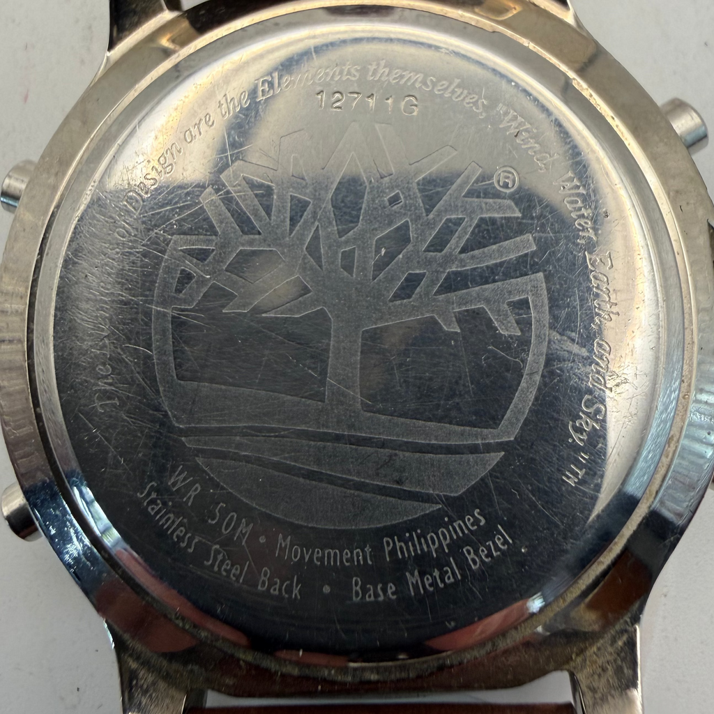 Timberland Indiglo 50M Alarm Watch – Brown Leather Strap- £29.95