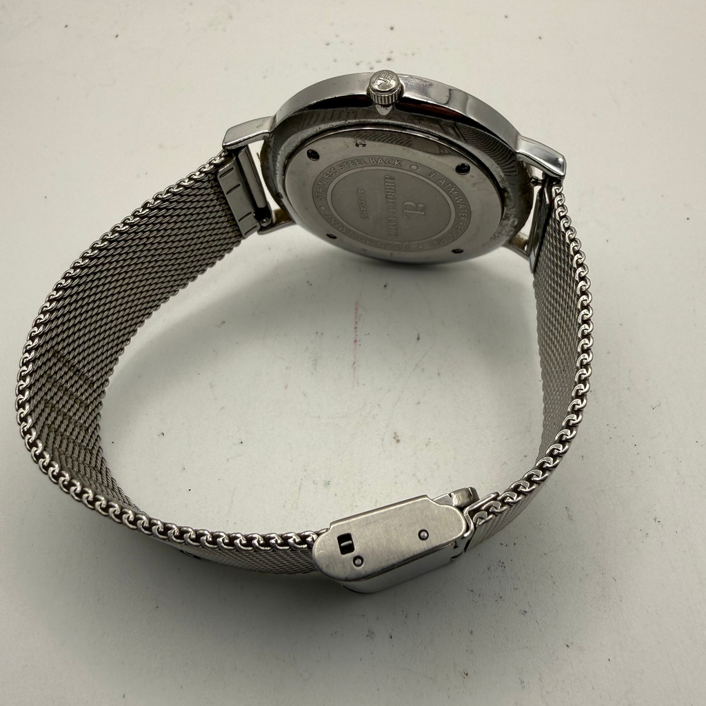 Abbott Lyon Black Dial Mesh Bracelet 43mm Quartz Watch Date Display (Fully Tested and Working)- £35.00