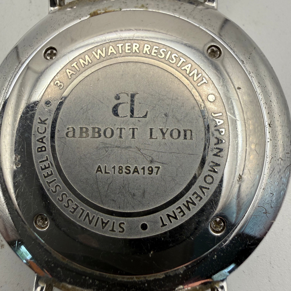 Abbott Lyon Black Dial Mesh Bracelet 43mm Quartz Watch Date Display (Fully Tested and Working)- £35.00