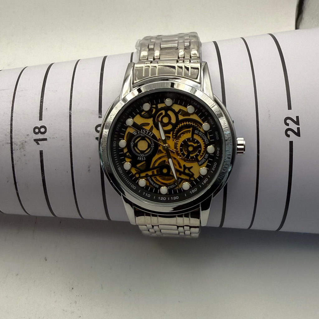 WLISTH 1853 Automatic Skeleton Watch With Exhibition Case Back – New In Box- £39.99