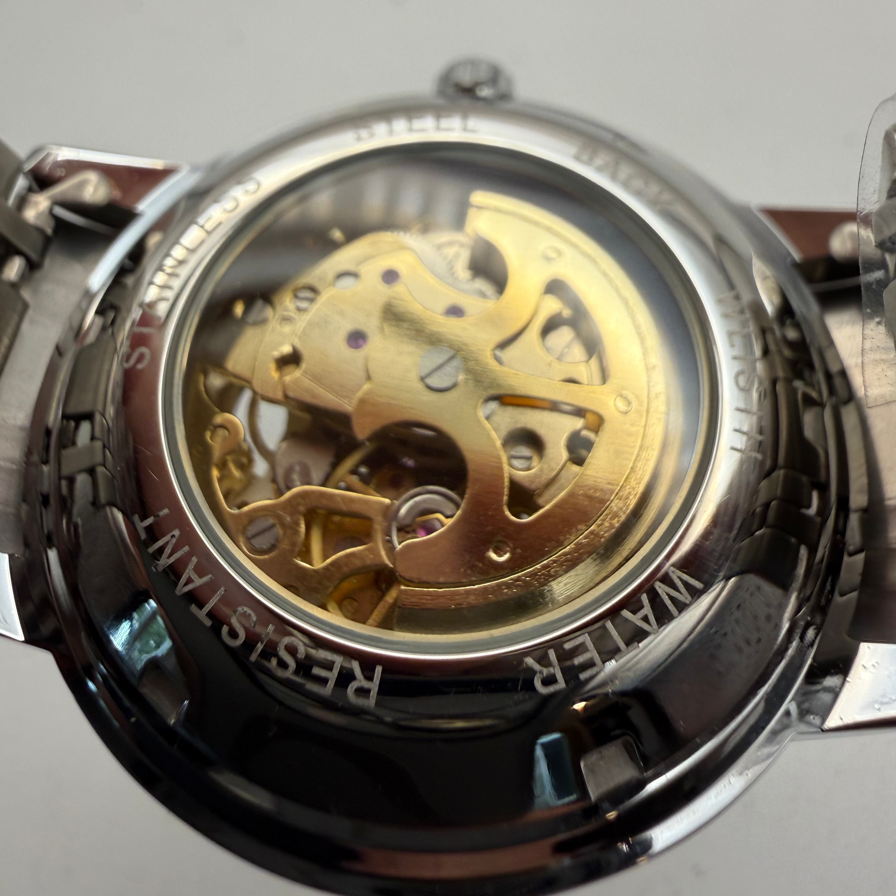 WLISTH 1853 Automatic Skeleton Watch With Exhibition Case Back – New In Box- £39.99