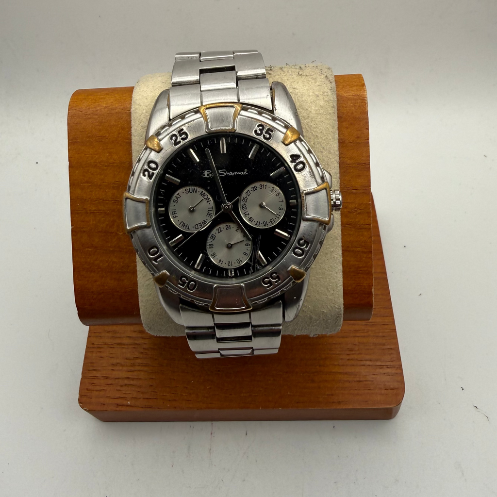 Ben Sherman S100 Multi Function Black Dial Two Tone Stainless Steel Watch (Fully Tested and Working- £20.00