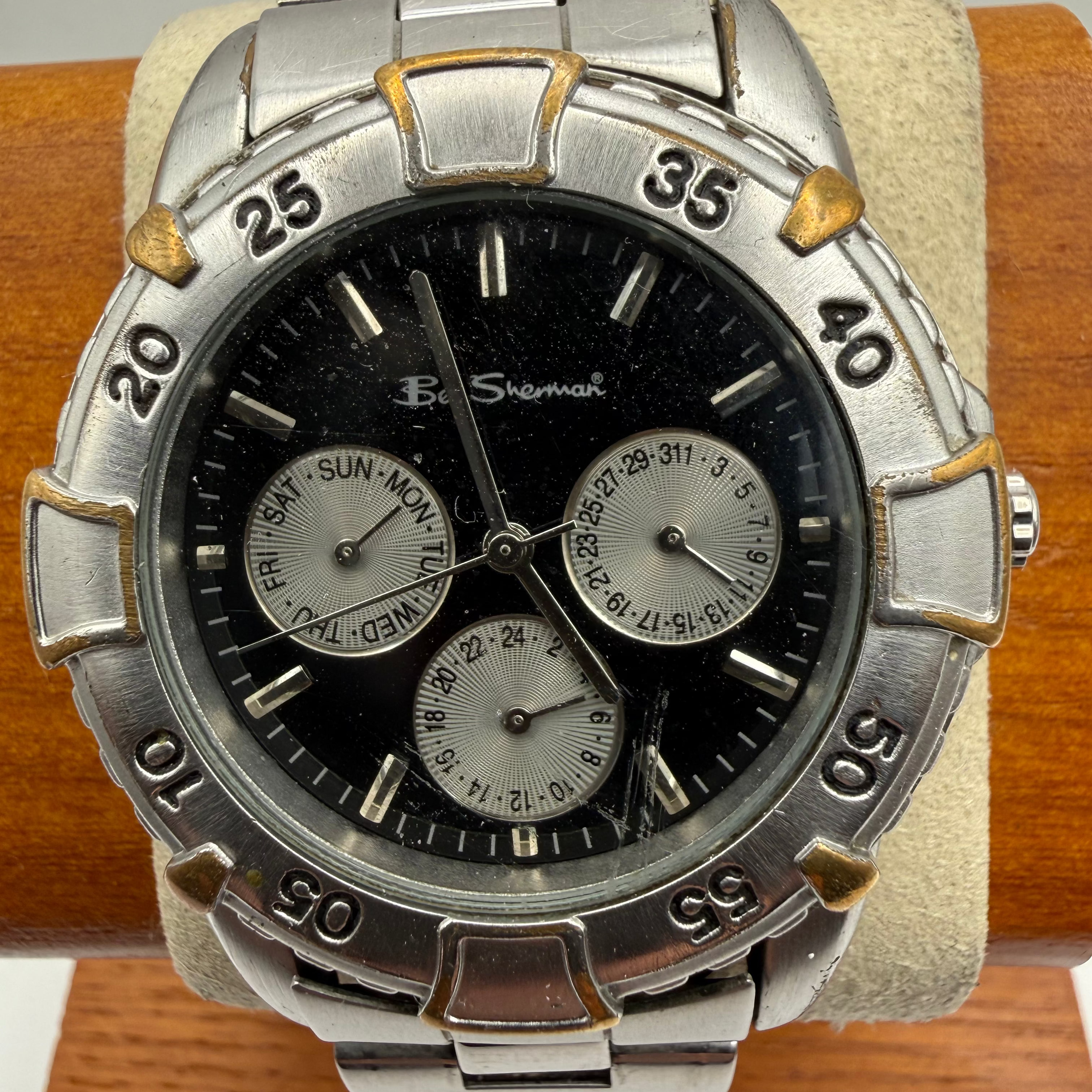 Ben Sherman S100 Multi Function Black Dial Two Tone Stainless Steel Watch (Fully Tested and Working- £20.00