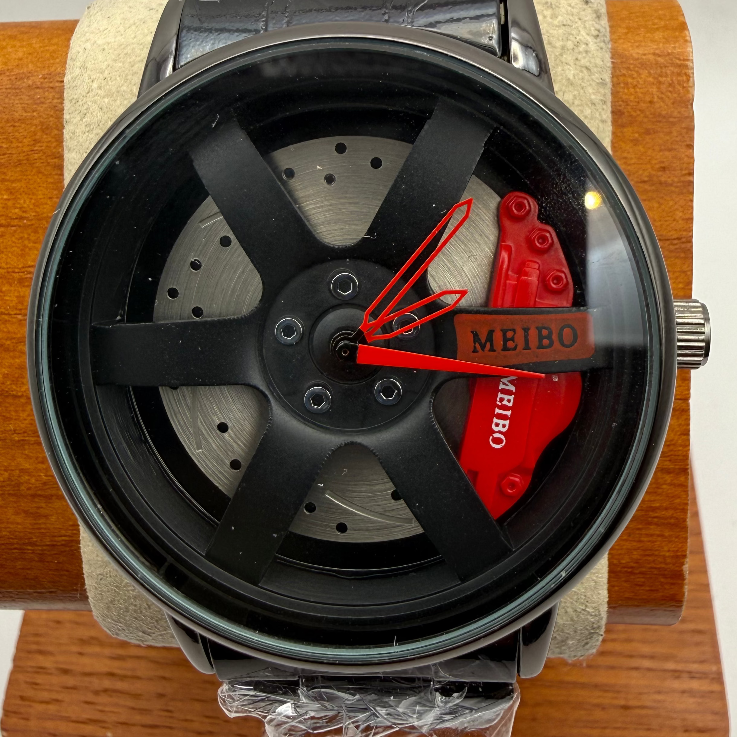 MEIBO Alloy Wheel Design Black Men's Watch 46.5mm (Fully Tested and Working)- £20.00