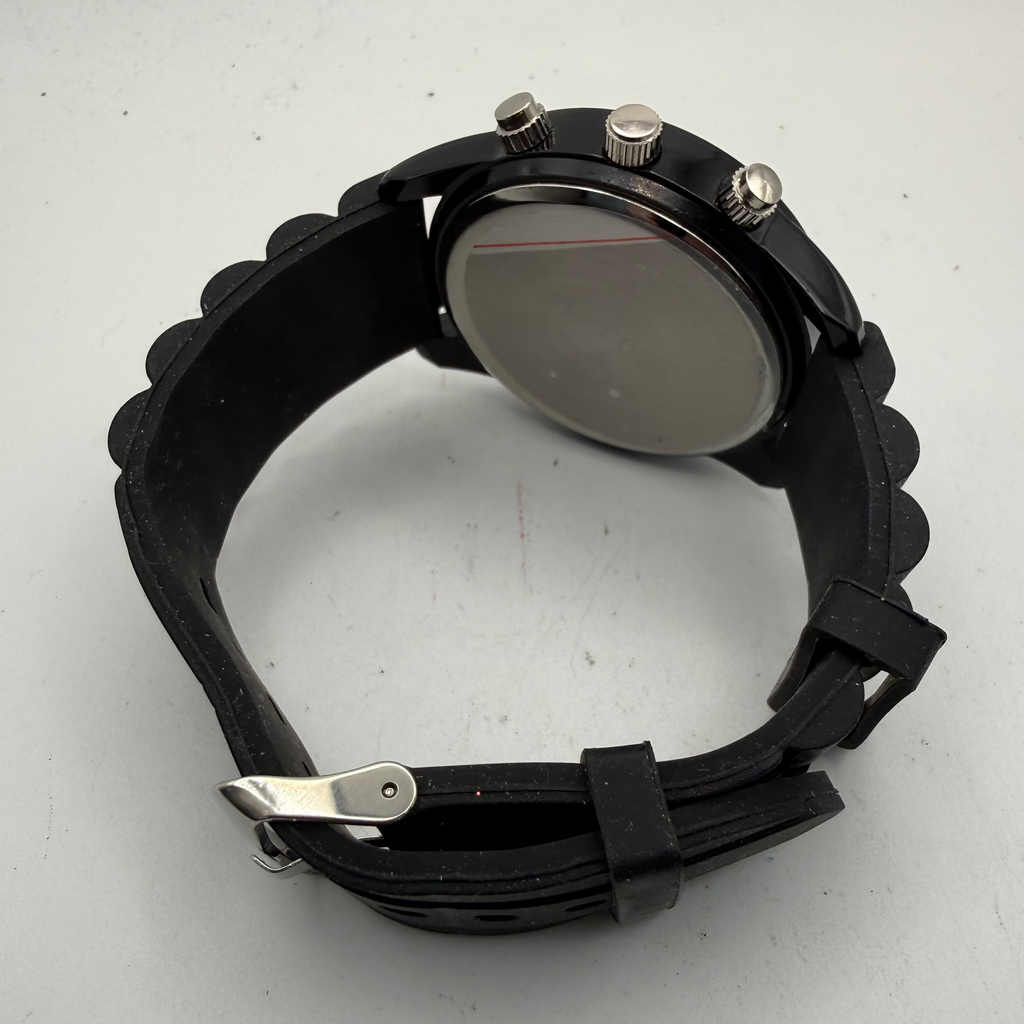 George Black & Red Chronograph-Style Watch £5.00