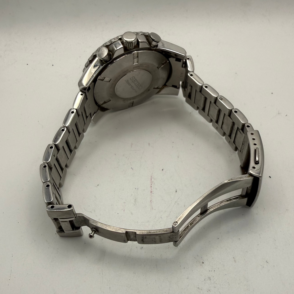 Seiko Sportura 7T62 Alarm Chronograph Black Dial 46mm – April 2004 (Fully Tested and Working)- £160.00