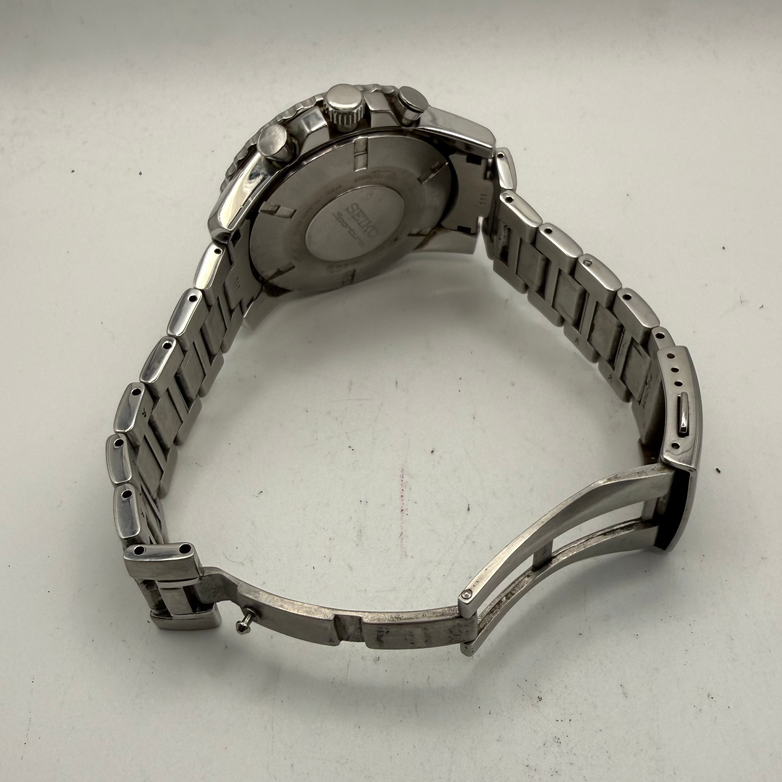 Seiko Sportura 7T62 Alarm Chronograph Black Dial 46mm – April 2004 (Fully Tested and Working)- £160.00