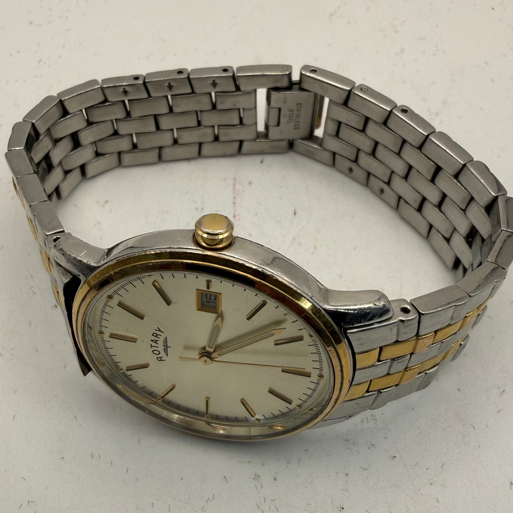 Rotary Two Tone Date Dial Men's Watch 36mm Bracelet Watch (Fully Tested and Working)- £45.00