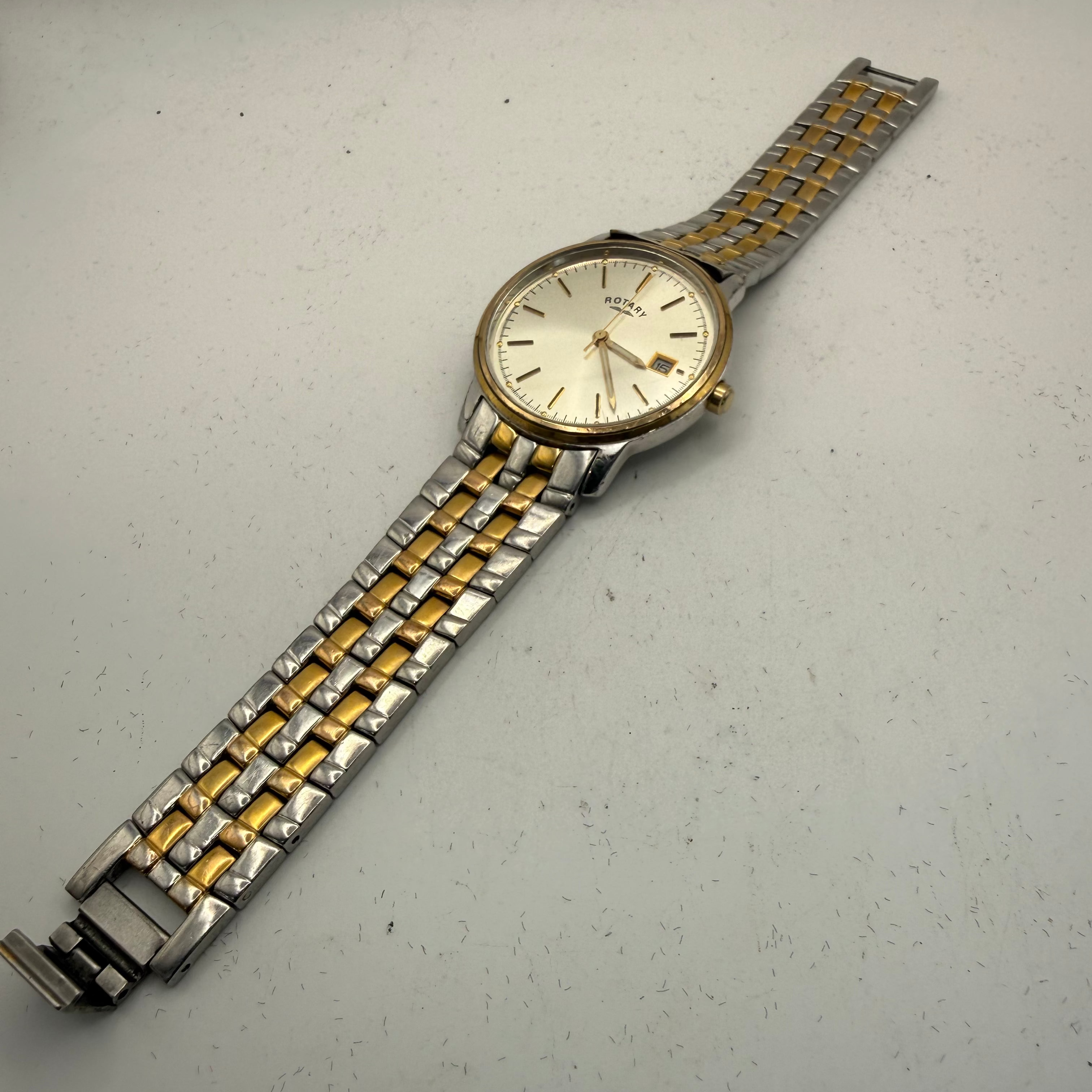 Rotary Two Tone Date Dial Men's Watch 36mm Bracelet Watch (Fully Tested and Working)- £45.00