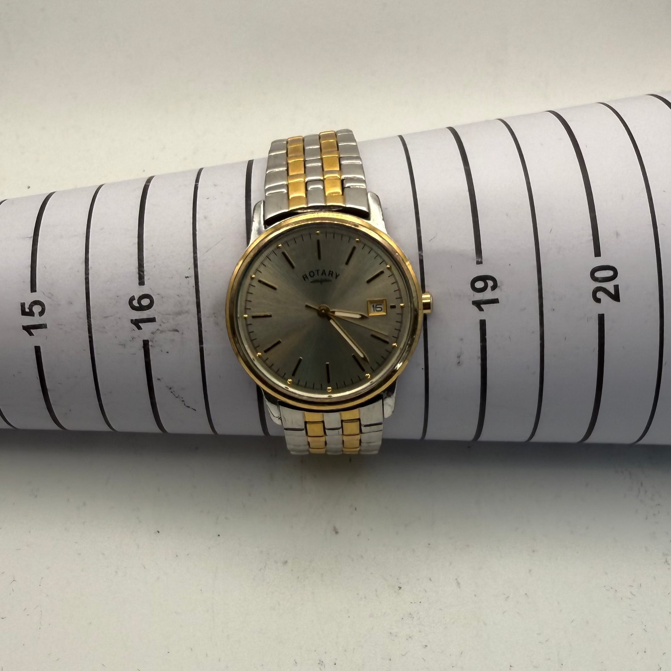Rotary Two Tone Date Dial Men's Watch 36mm Bracelet Watch (Fully Tested and Working)- £45.00