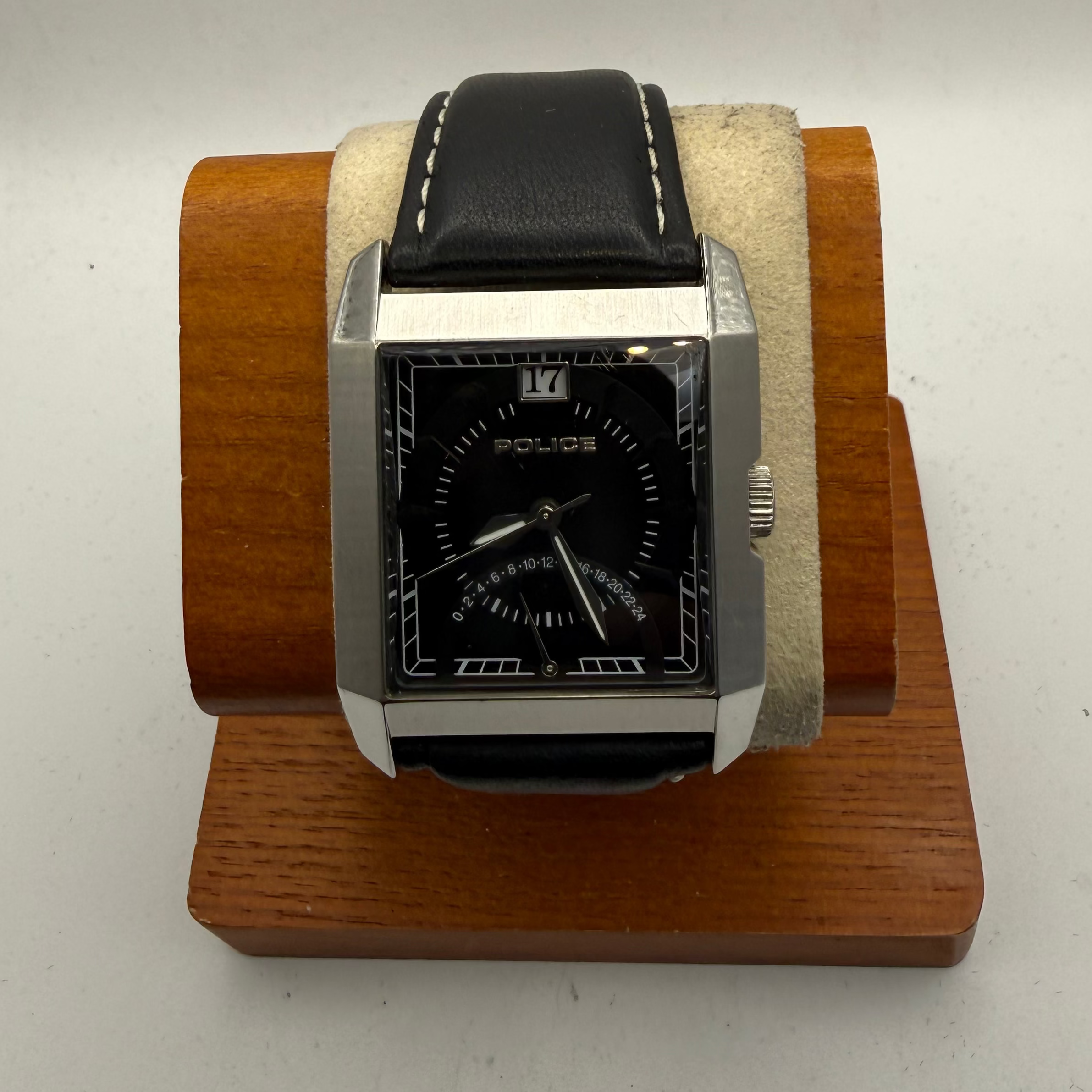 Police 11297M Black Dial Rectangular Men's Watch 36.5mm (Fully Tested and Working)- £30.00