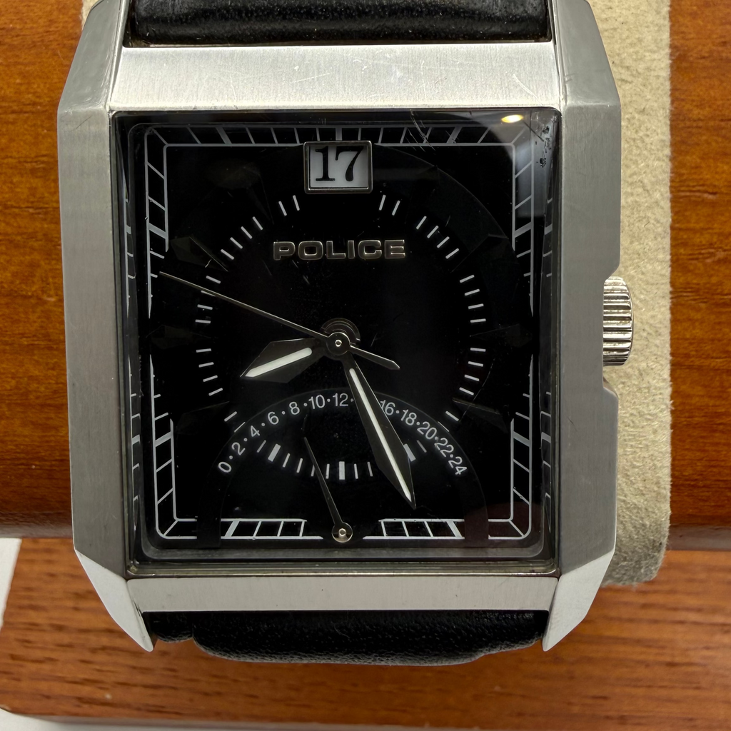 Police 11297M Black Dial Rectangular Men's Watch 36.5mm (Fully Tested and Working)- £30.00