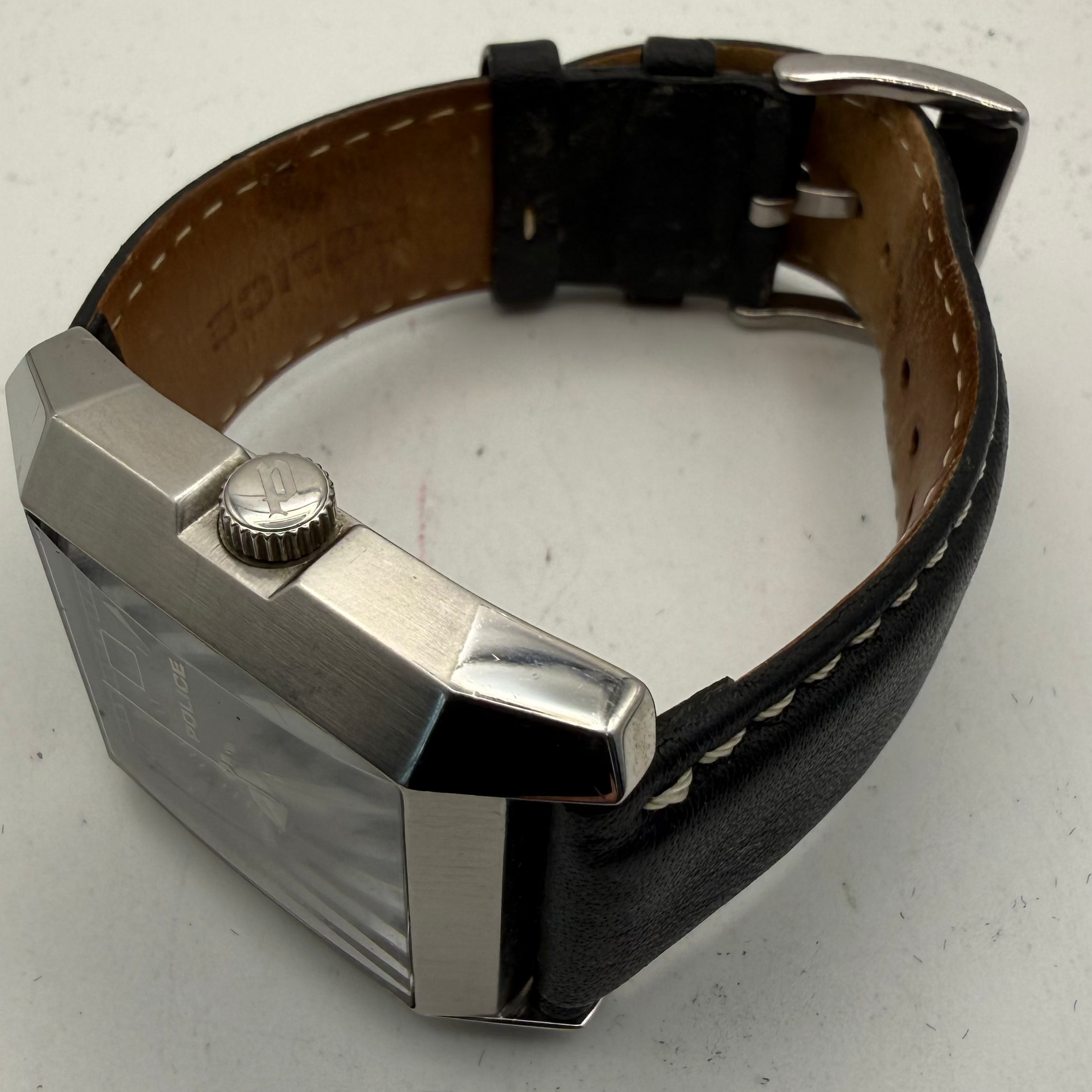 Police 11297M Black Dial Rectangular Men's Watch 36.5mm (Fully Tested and Working)- £30.00
