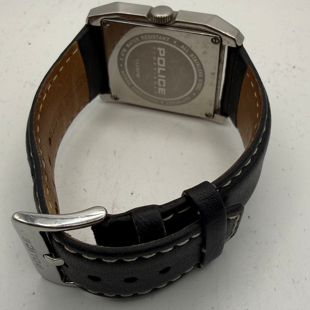 Police 11297M Black Dial Rectangular Men's Watch 36.5mm (Fully Tested and Working)- £30.00