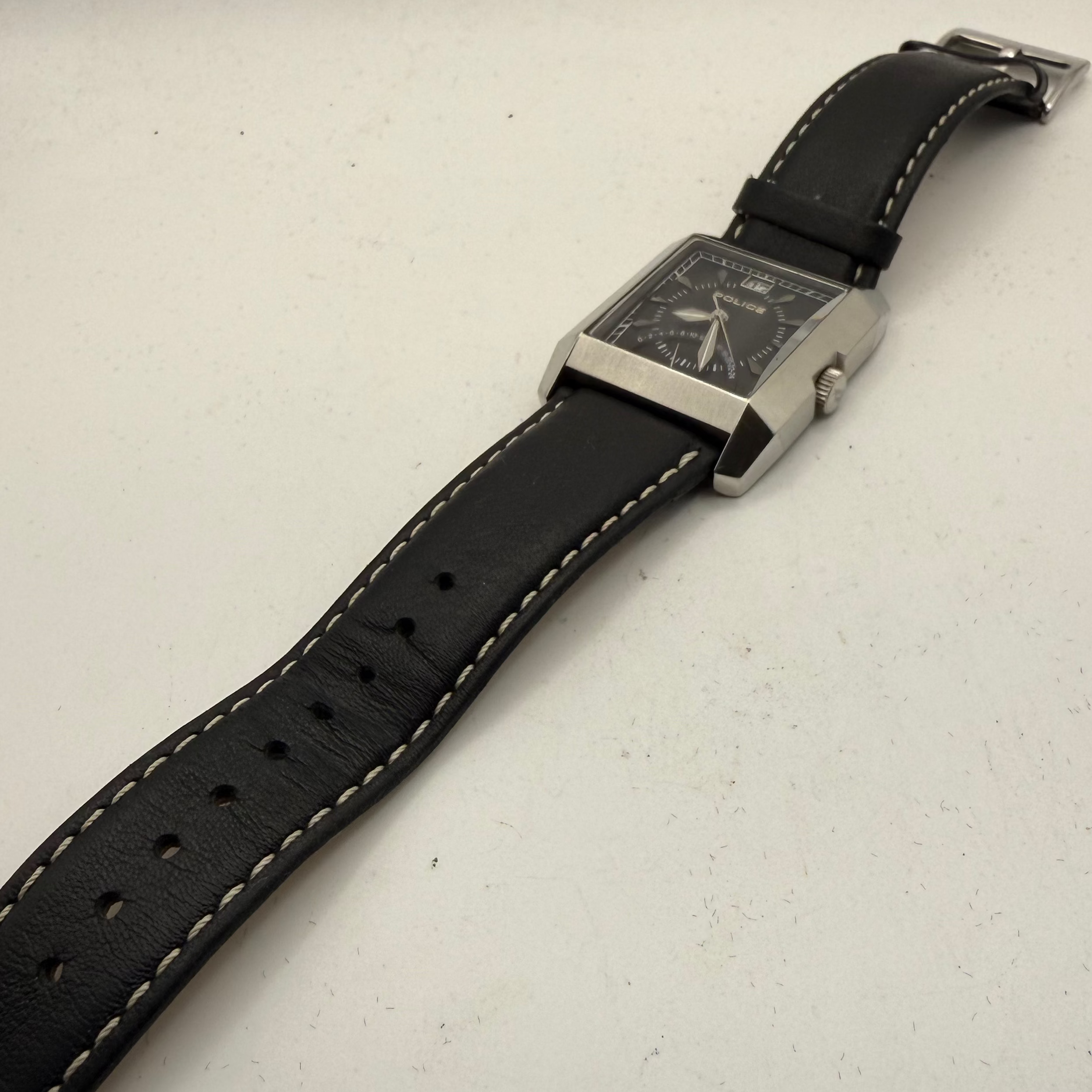 Police 11297M Black Dial Rectangular Men's Watch 36.5mm (Fully Tested and Working)- £30.00