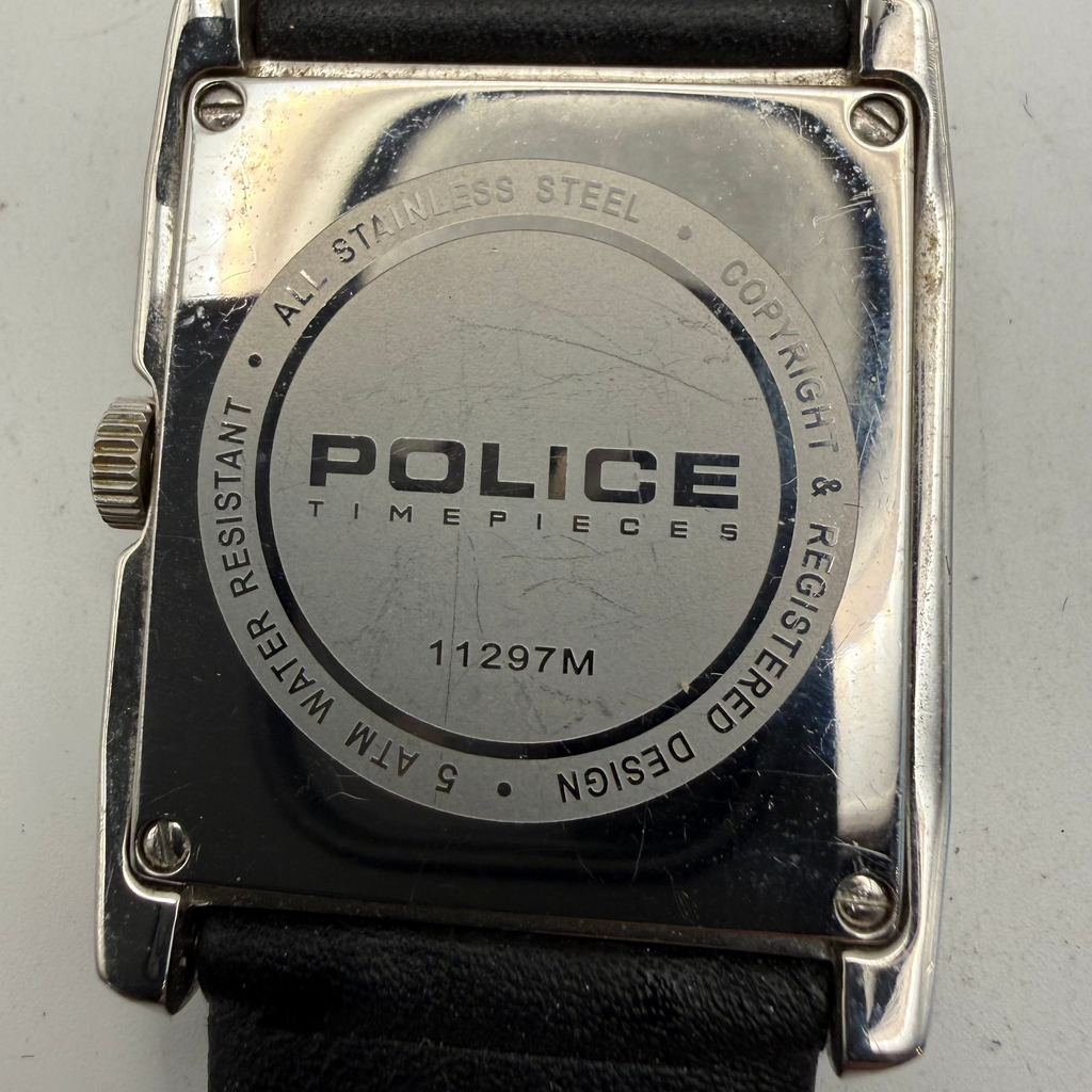 Police 11297M Black Dial Rectangular Men's Watch 36.5mm (Fully Tested and Working)- £30.00
