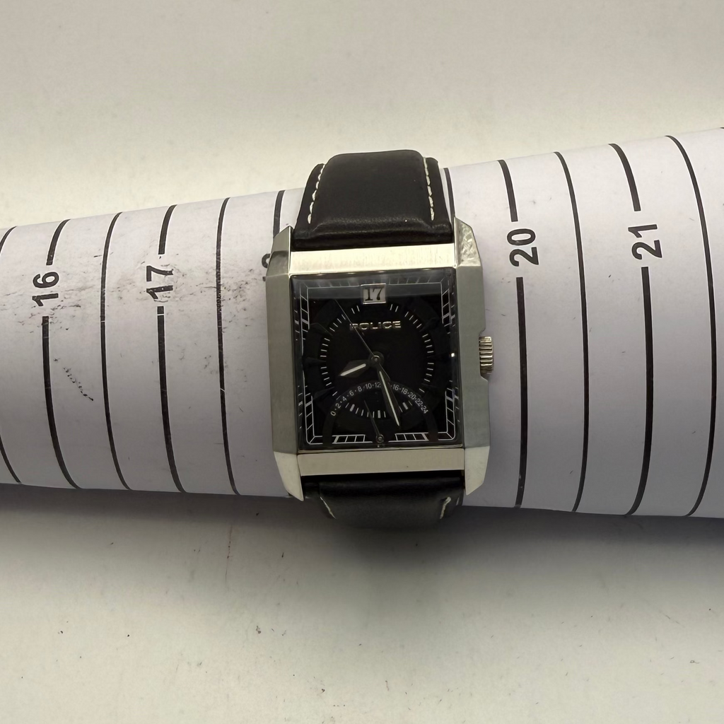 Police 11297M Black Dial Rectangular Men's Watch 36.5mm (Fully Tested and Working)- £30.00