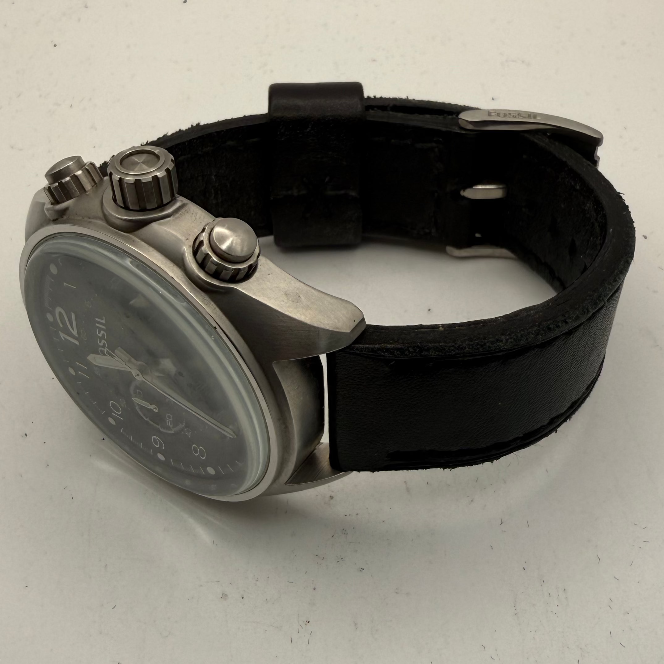 Fossil Chronograph Black Dial Leather Strap Watch CH2801 51mm (Fully Tested and Working)- £45.00
