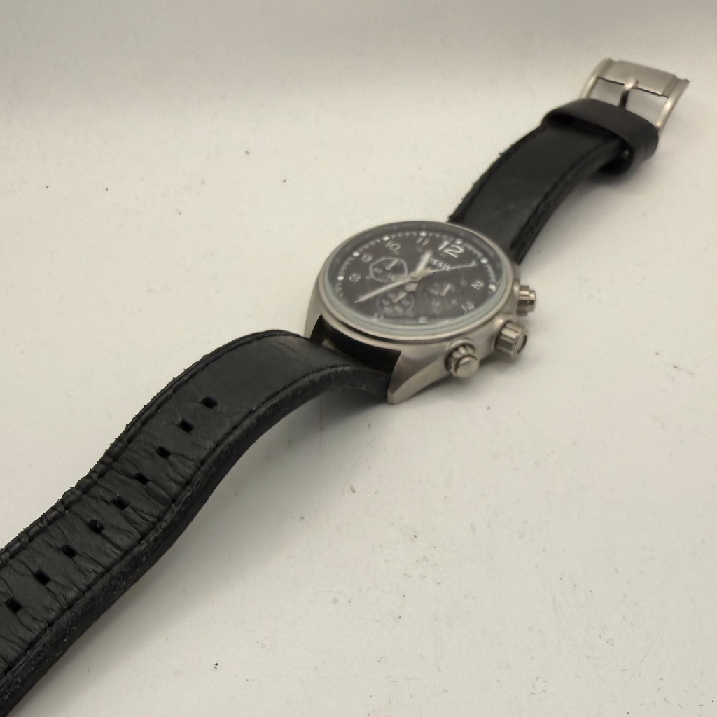 Fossil Chronograph Black Dial Leather Strap Watch CH2801 51mm (Fully Tested and Working)- £45.00