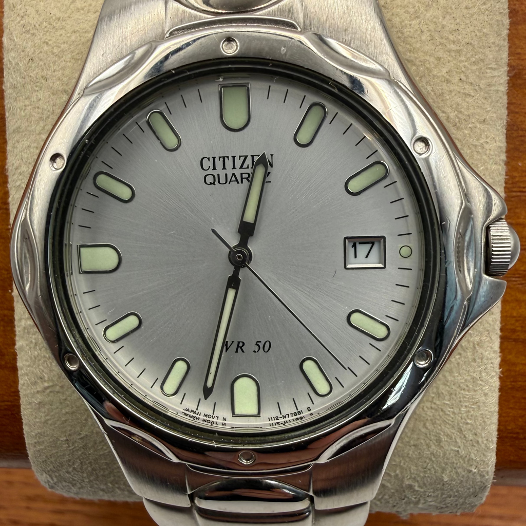 Citizen Quartz WR50 Silver Dial Stainless Steel Bracelet Watch 40mm (Fully Tested and Working)- £60.00
