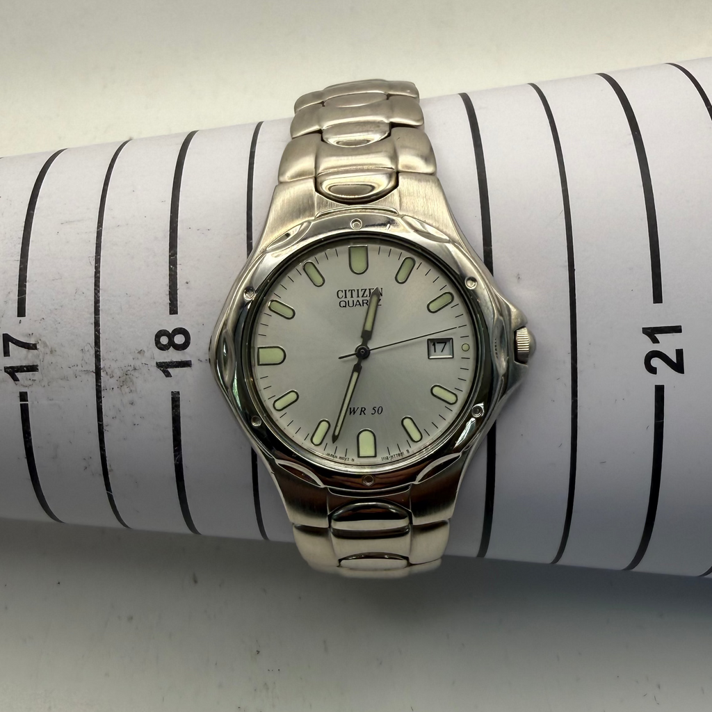 Citizen Quartz WR50 Silver Dial Stainless Steel Bracelet Watch 40mm (Fully Tested and Working)- £60.00