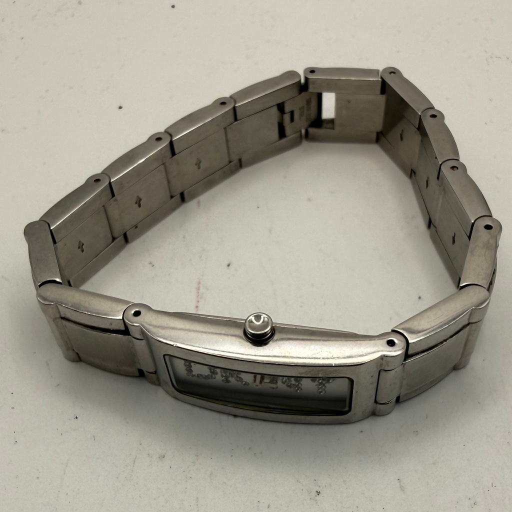 DKNY Ladies Crystal Logo Bracelet Watch Silver Tone 16.5mm (Fully Tested and Working)- £25.00
