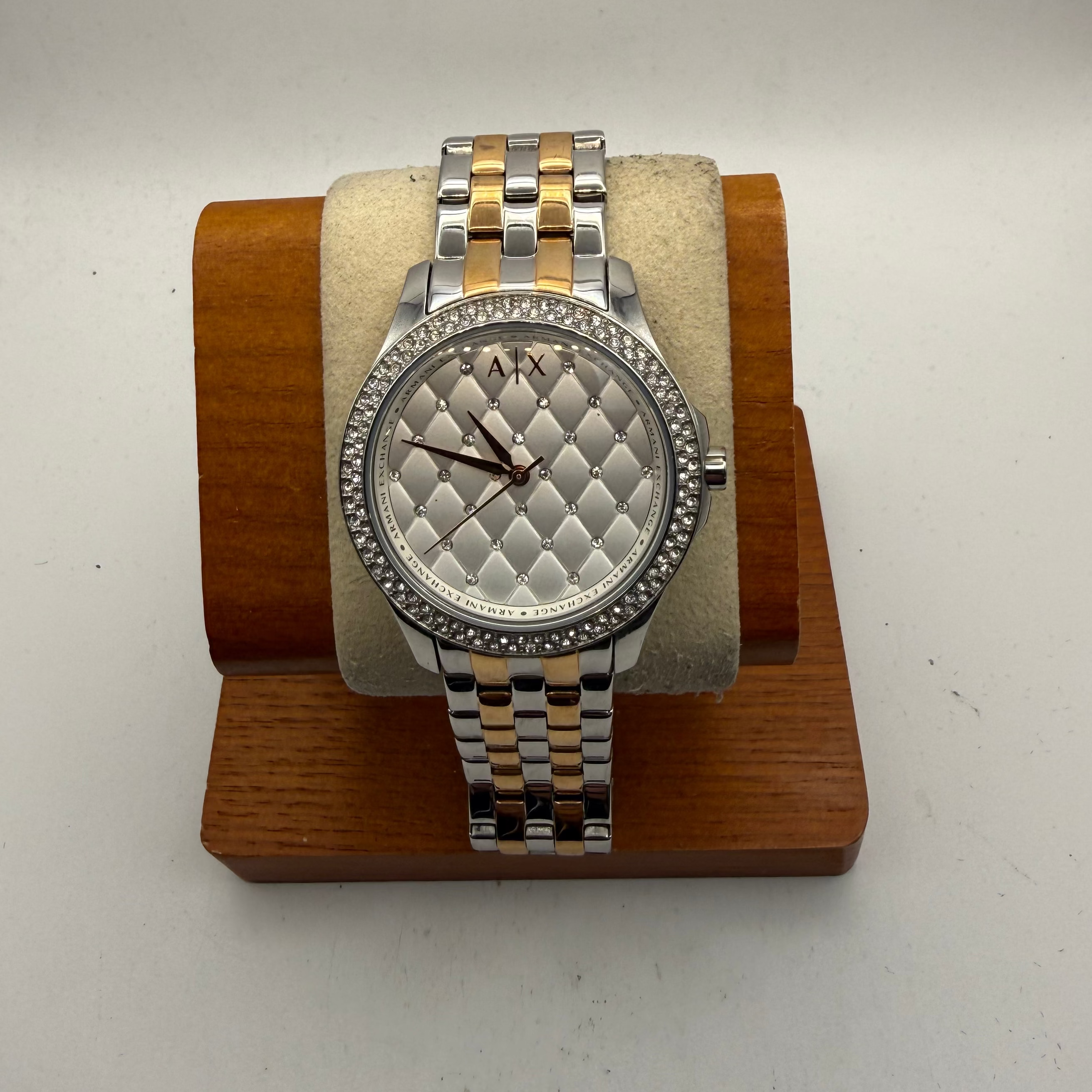 Armani Exchange AX Ladies Crystal Bezel Two Tone Watch 39mm (Fully Tested and Working)- £25.00