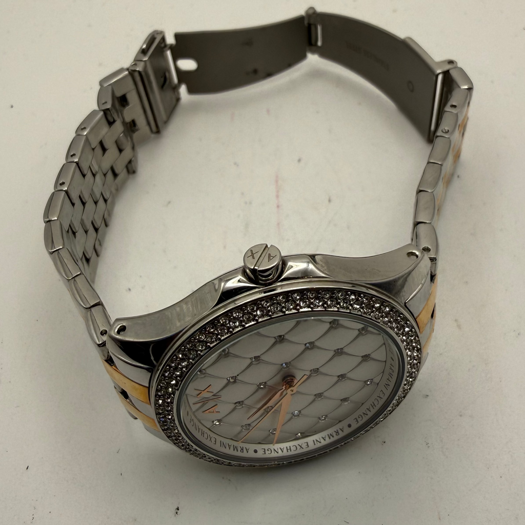 Armani Exchange AX Ladies Crystal Bezel Two Tone Watch 39mm (Fully Tested and Working)- £25.00