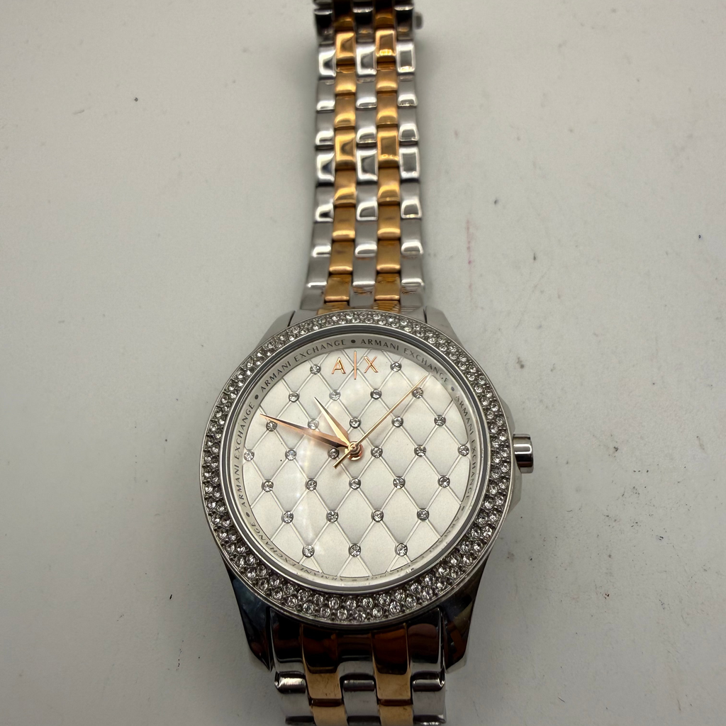 Armani Exchange AX Ladies Crystal Bezel Two Tone Watch 39mm (Fully Tested and Working)- £25.00