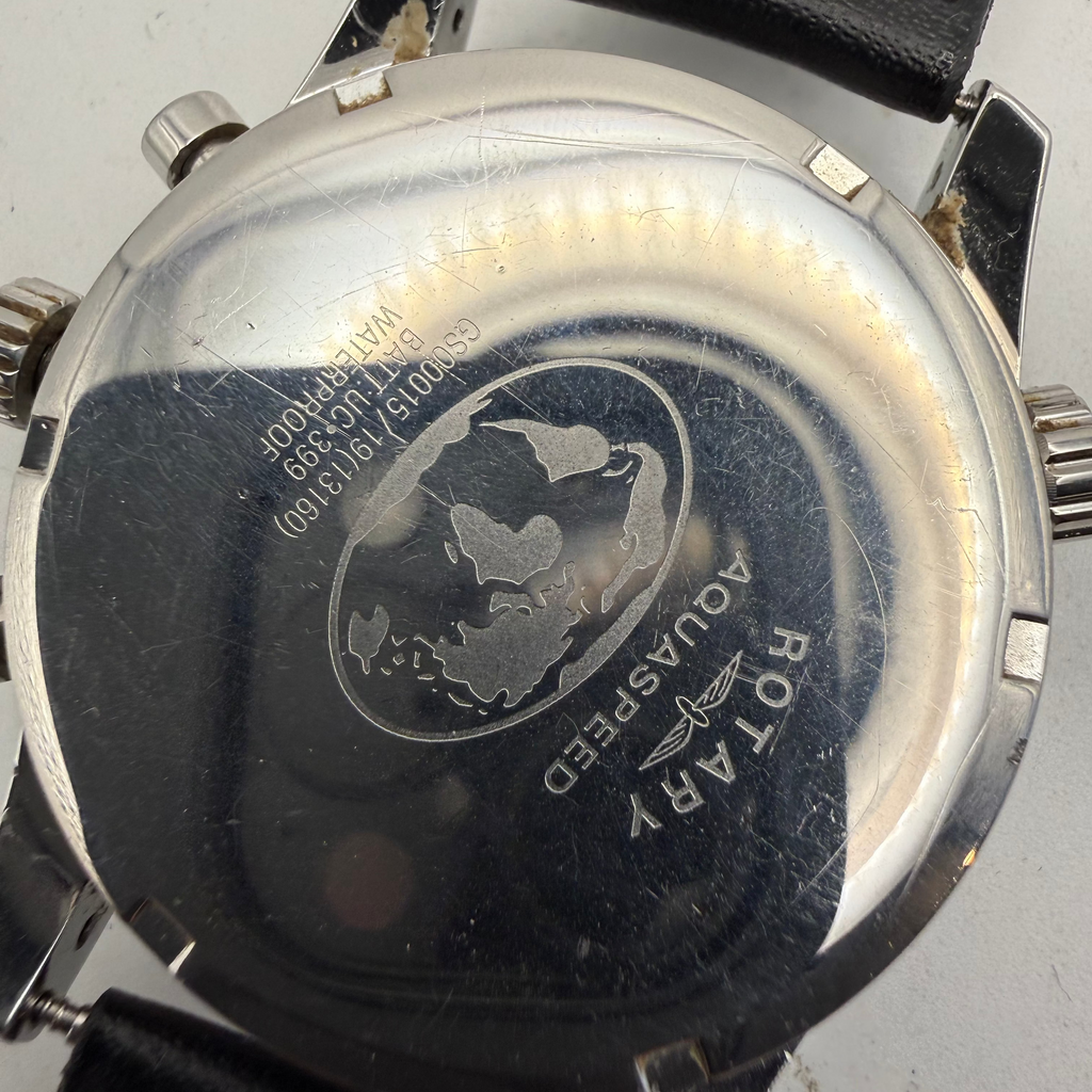 Rotary Aquaspeed Chronograph Date Black Dial 46mm Watch (Fully Tested and Working)- £70.00