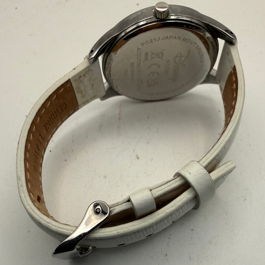 Disney Mickey Mouse Crystal Bezel White Dial Watch MK5596UK (Fully Tested and Working)-= £20.00