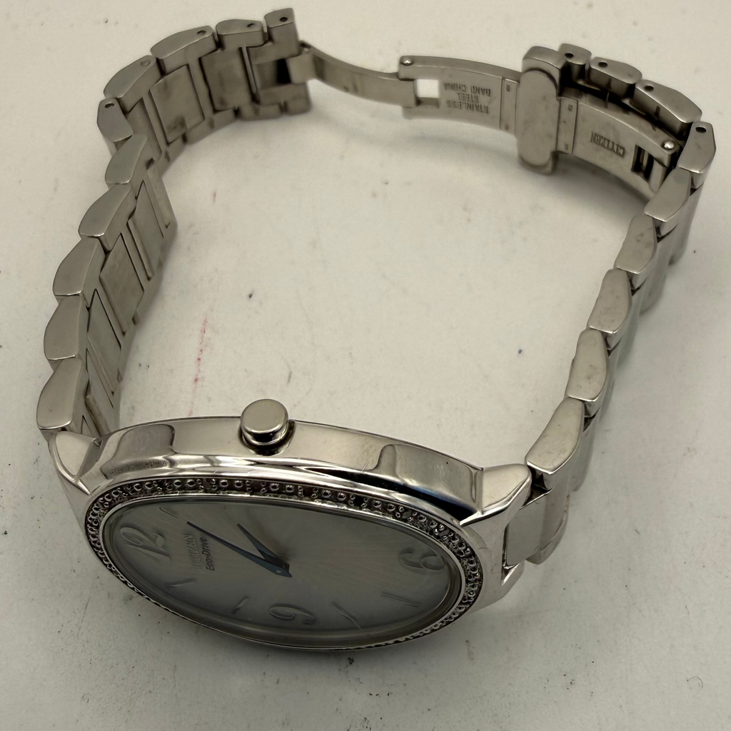 Citizen Eco-Drive Ladies Diamond Accent Oval Watch (Fully Tested and Working)- £45.00