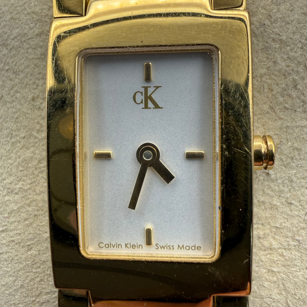 Calvin Klein CK Swiss Made Gold Tone Ladies Watch 20mm (Fully Tested and Working)- £25.00