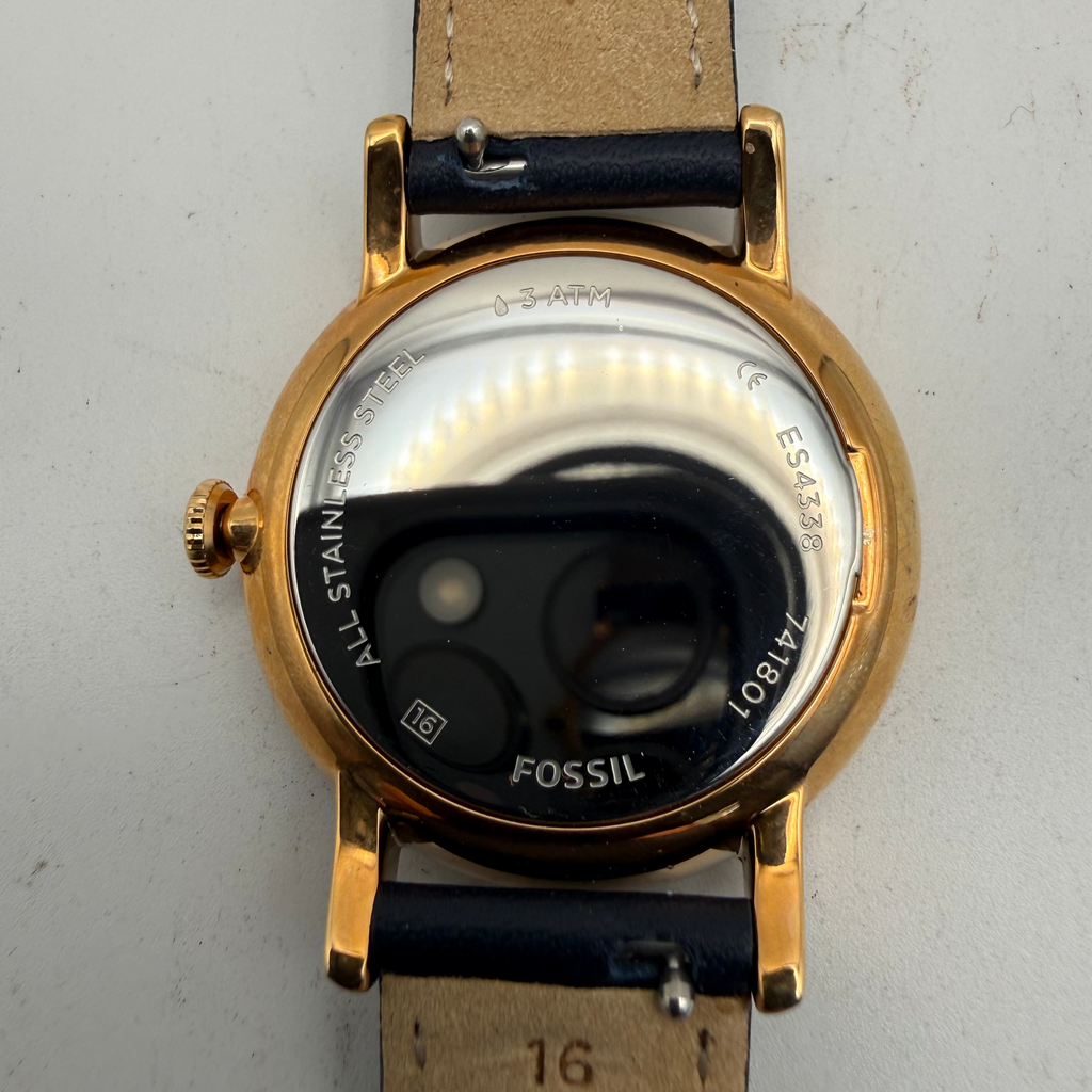 Fossil Minimalist Rose Gold Tone White Dial Ladies Watch 36mm (Fully Tested and Working)- £25.00