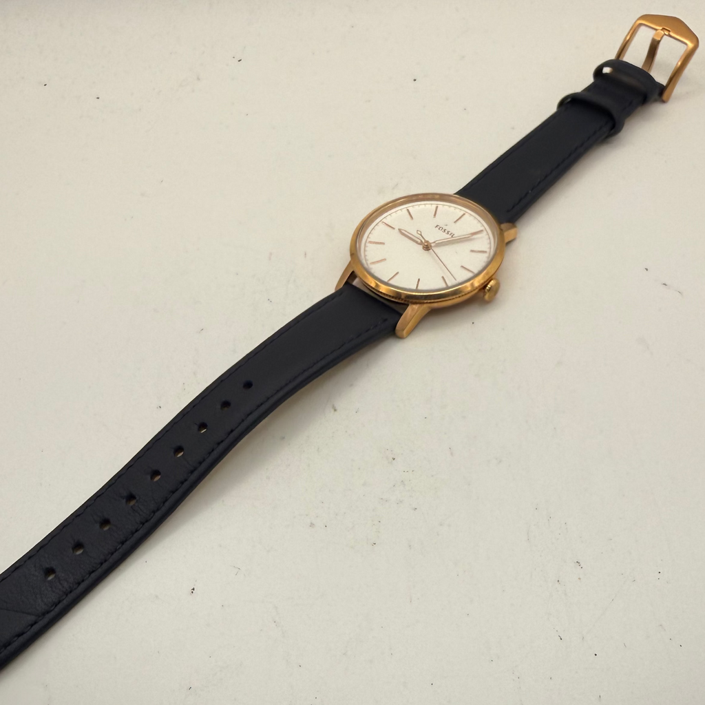Fossil Minimalist Rose Gold Tone White Dial Ladies Watch 36mm (Fully Tested and Working)- £25.00