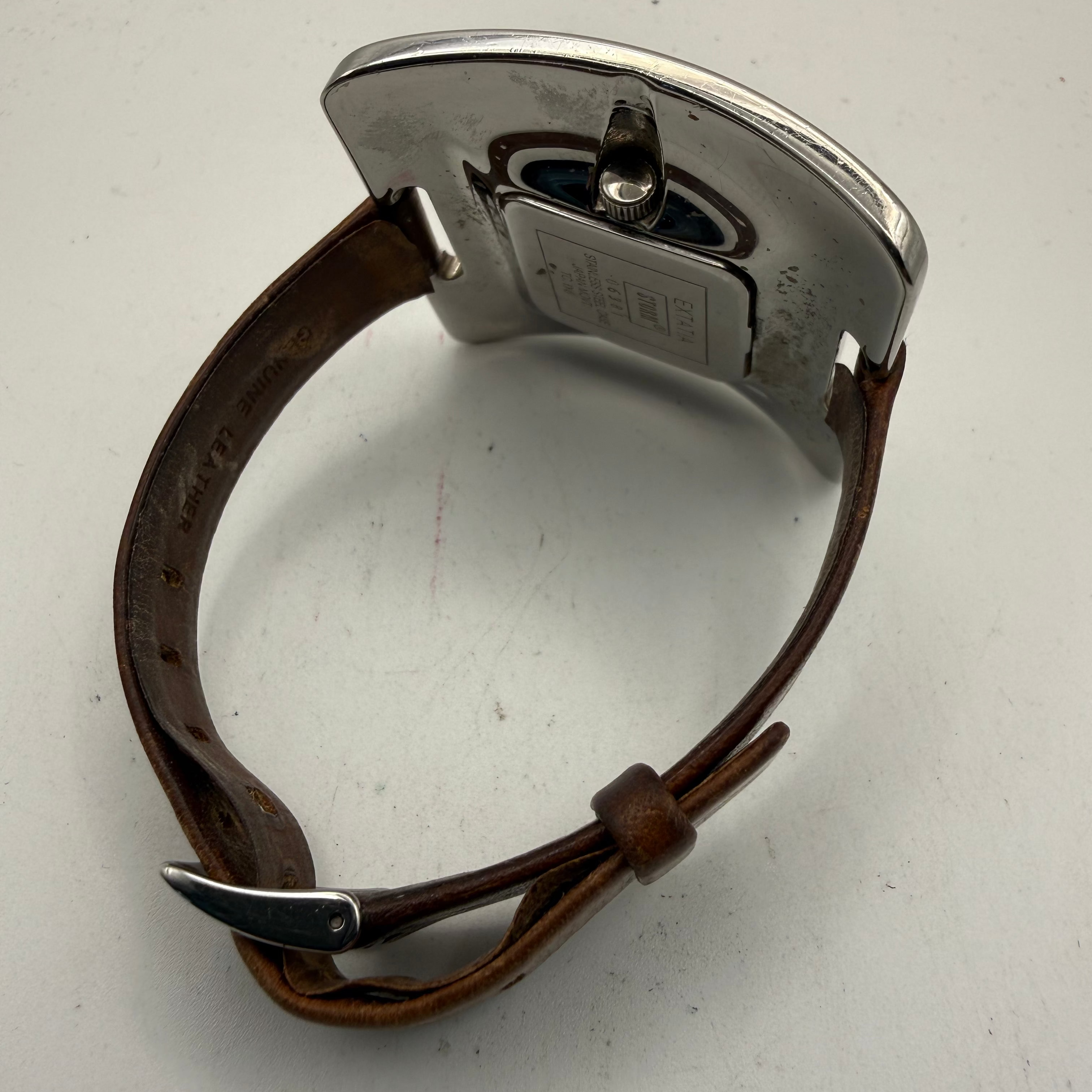 Storm Extatia Red Dial Leather Strap Watch (Fully Tested and Working)- £25.00